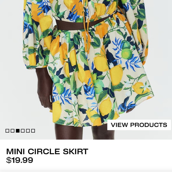 H&M Lemon print Skirt - Picture 4 of 4